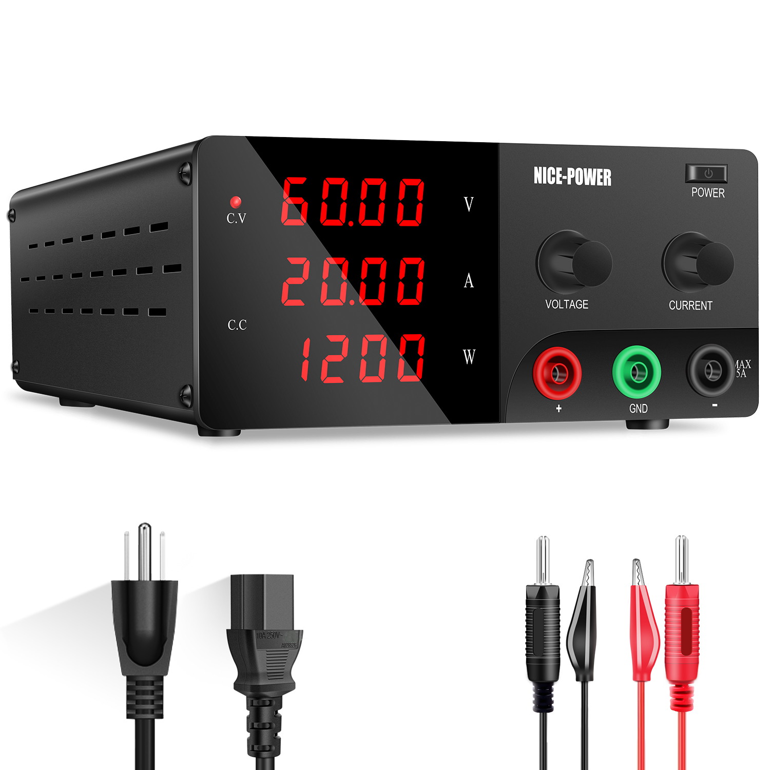 High Power 60V 20A Bench Power Supply - Sumber Daya Listrik Bench Lab 30V